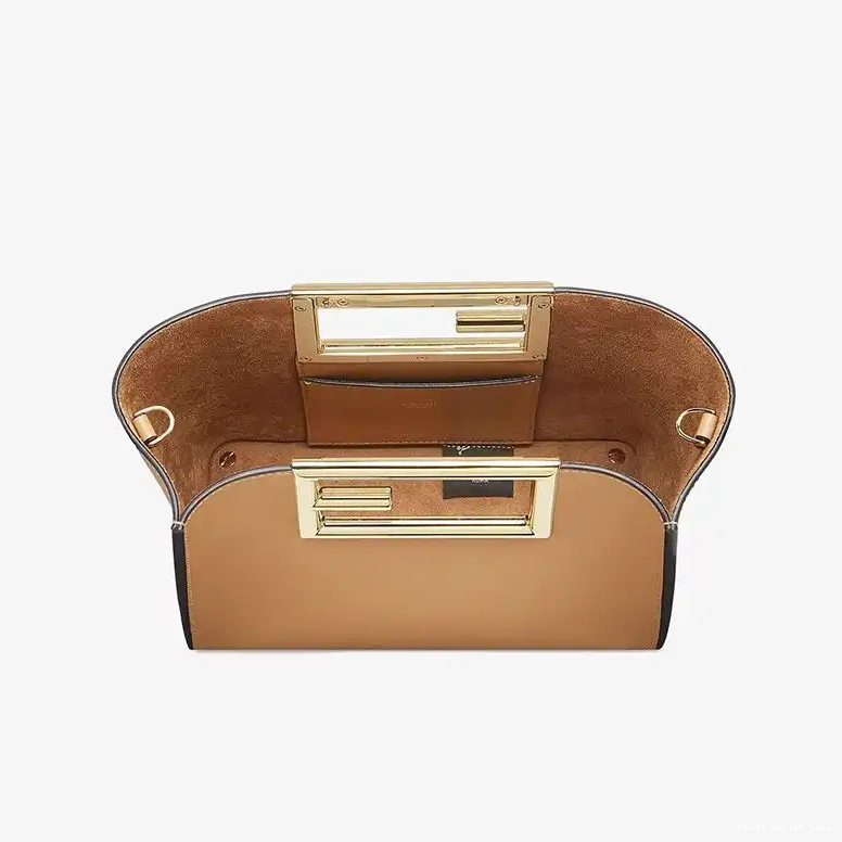 Cheap Bag Small Leather In Fendi Way Calf Apricot 0612